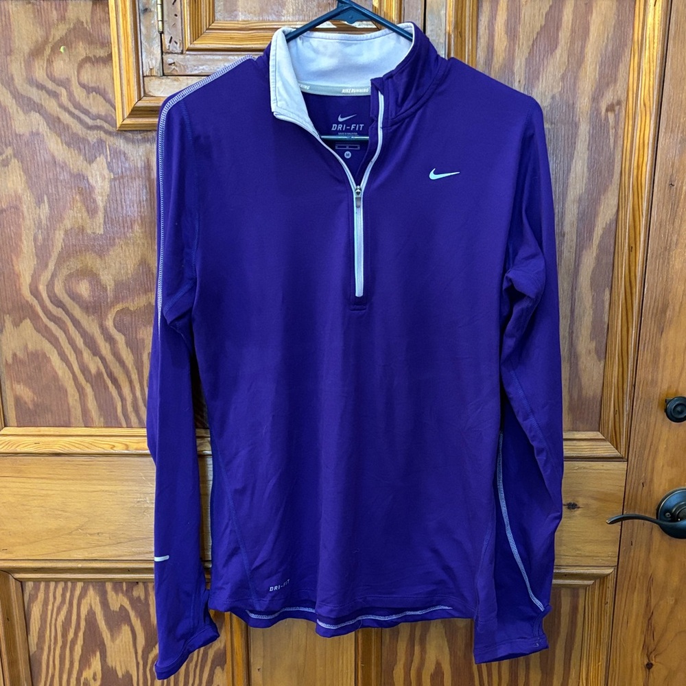 Nike Purple Quarter-Zip Pullover with thumb holes